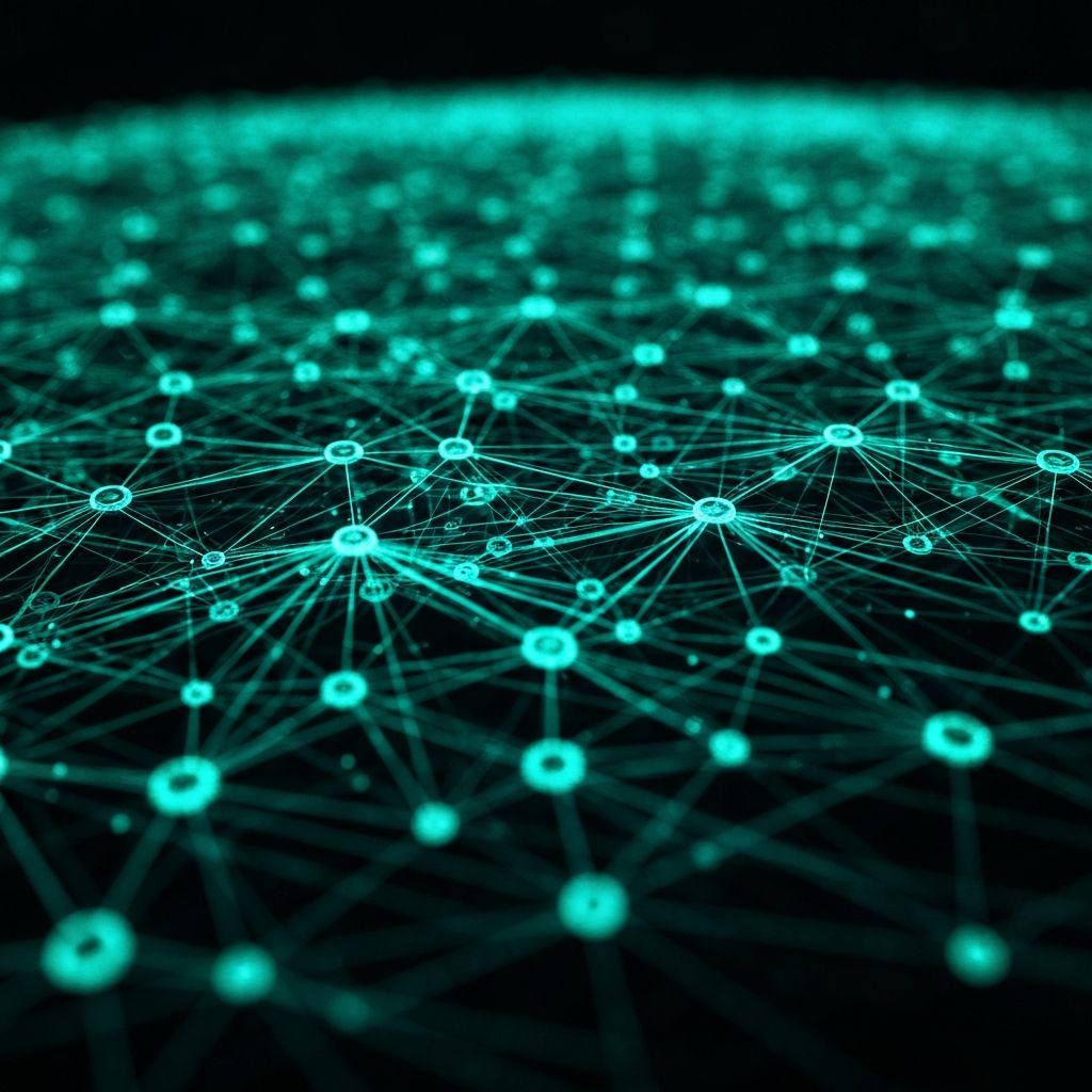 Futuristic global network visualization