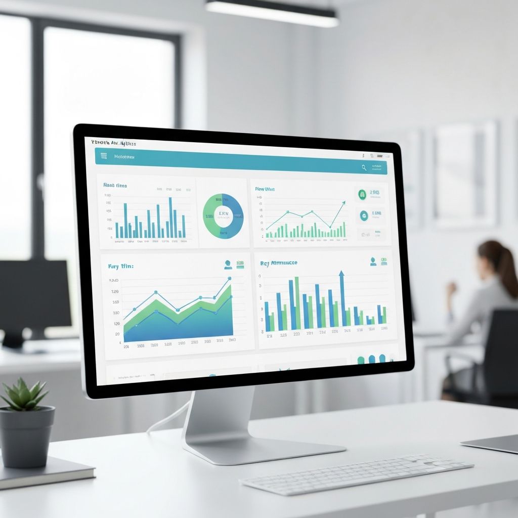 Real-time analytics dashboard with performance charts